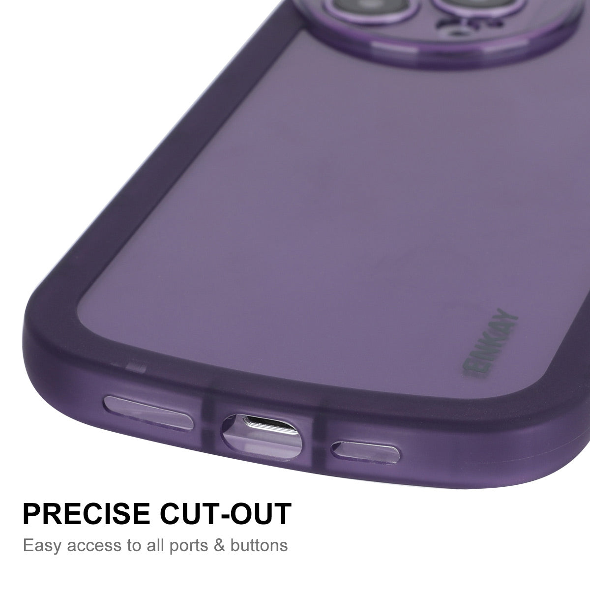ENKAY HAT PRINCE For iPhone 13 Pro 6.1 inch Matte Anti-fingerprint Translucent Anti-wear Thicken Edge Precise Cutout TPU Phone Case