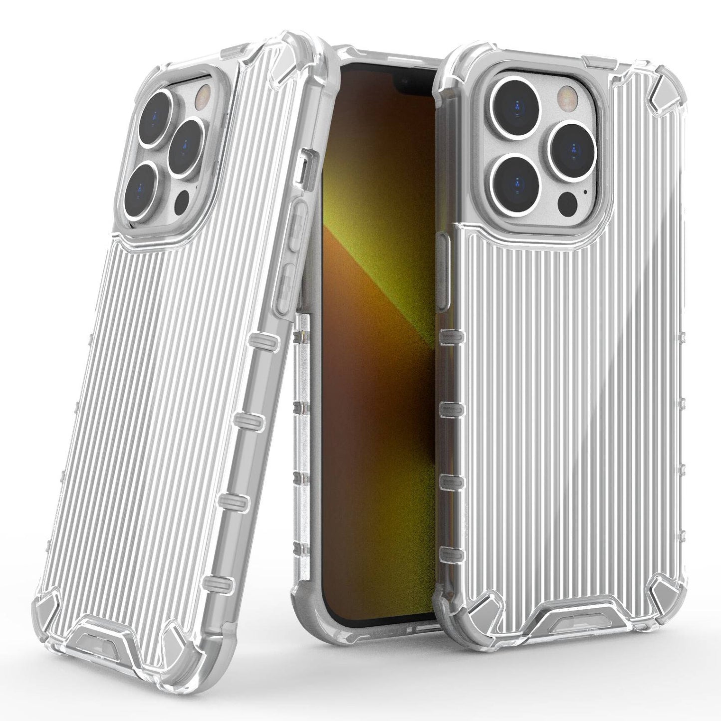For iPhone 13 Pro 6.1 inch Anti-Fall Phone Case PC+TPU Hybrid Shockproof Phone Protector