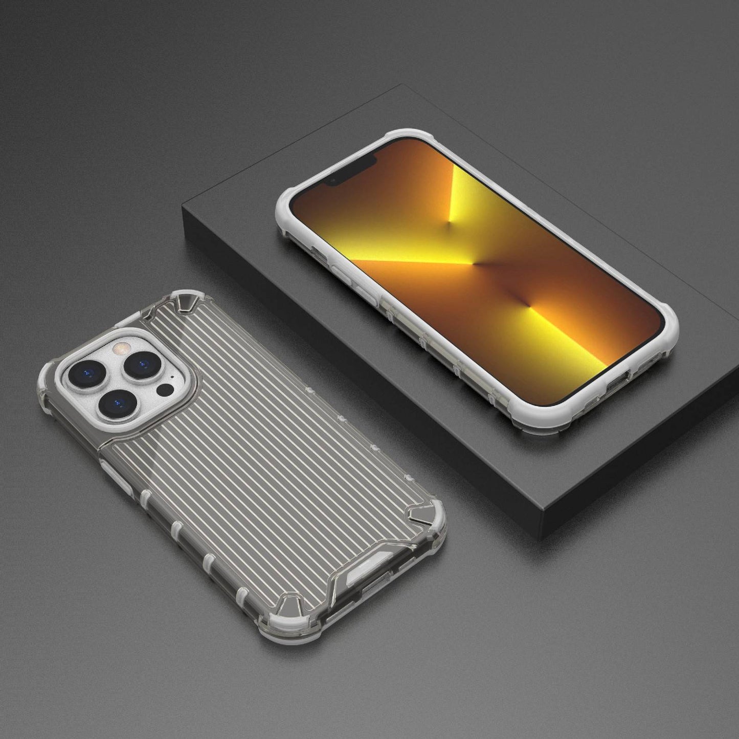 For iPhone 13 Pro 6.1 inch Anti-Fall Phone Case PC+TPU Hybrid Shockproof Phone Protector