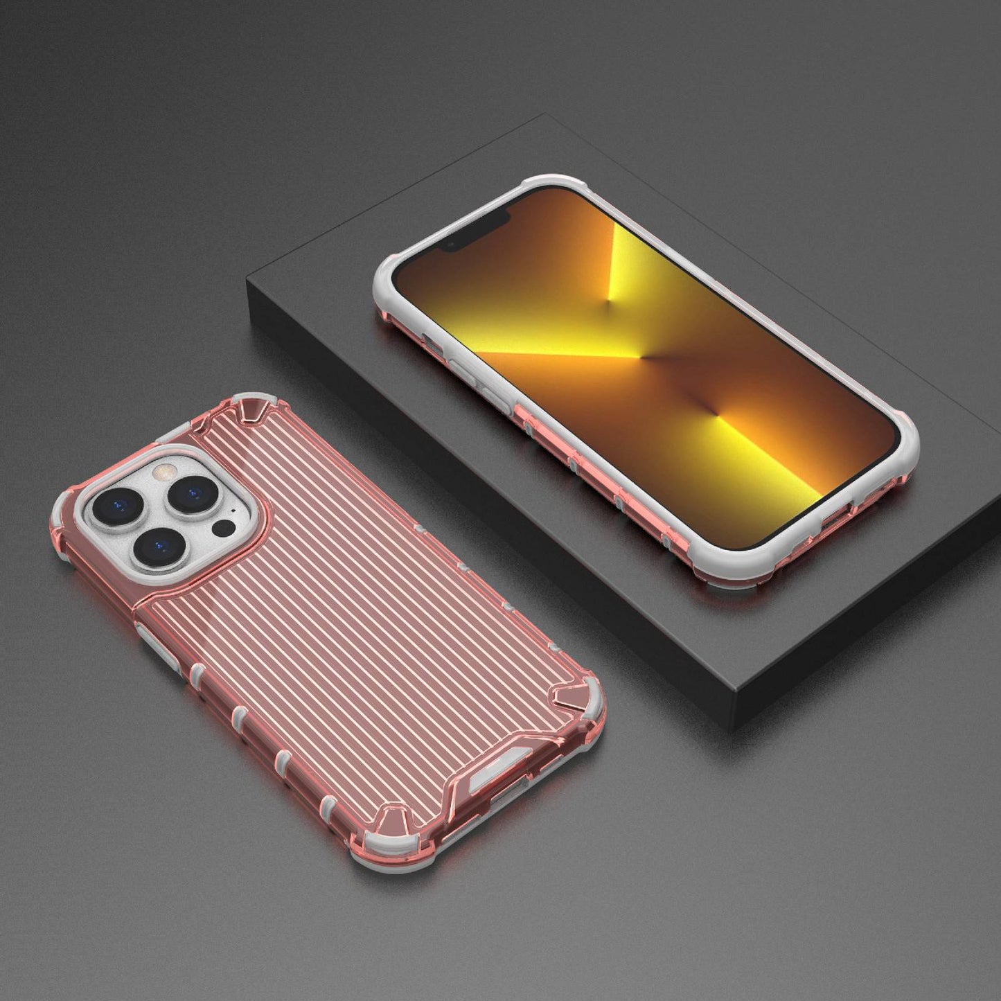 For iPhone 13 Pro 6.1 inch Anti-Fall Phone Case PC+TPU Hybrid Shockproof Phone Protector