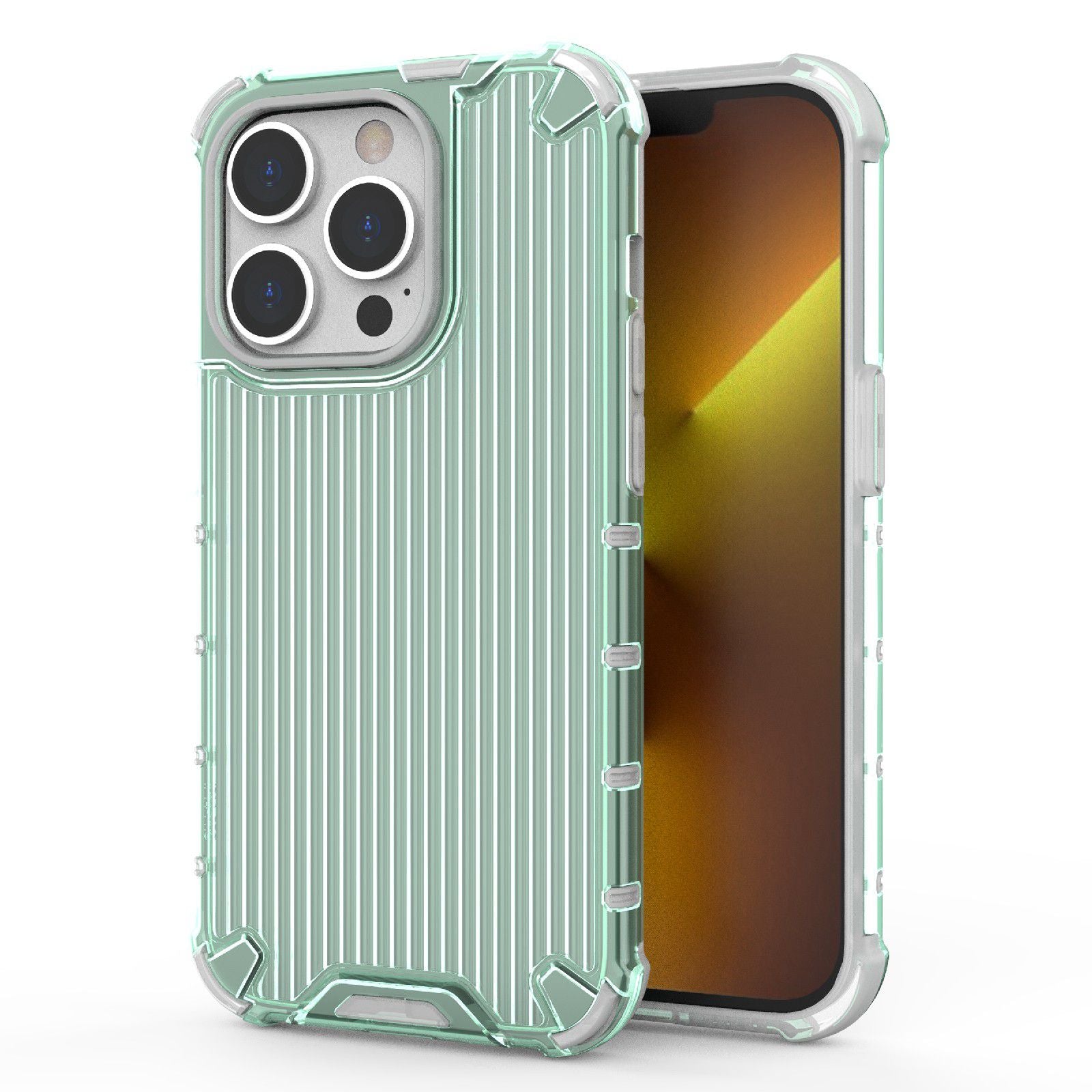 For iPhone 13 Pro 6.1 inch Anti-Fall Phone Case PC+TPU Hybrid Shockproof Phone Protector