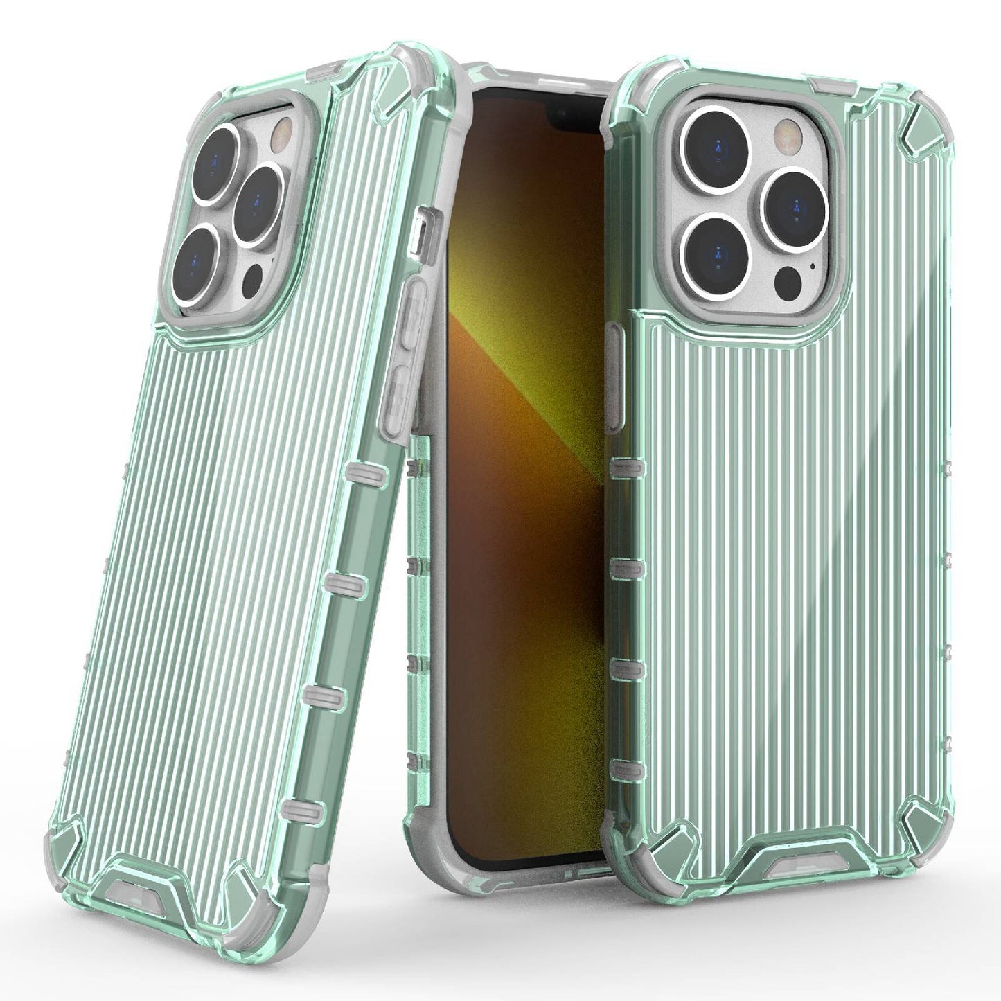 For iPhone 13 Pro 6.1 inch Anti-Fall Phone Case PC+TPU Hybrid Shockproof Phone Protector