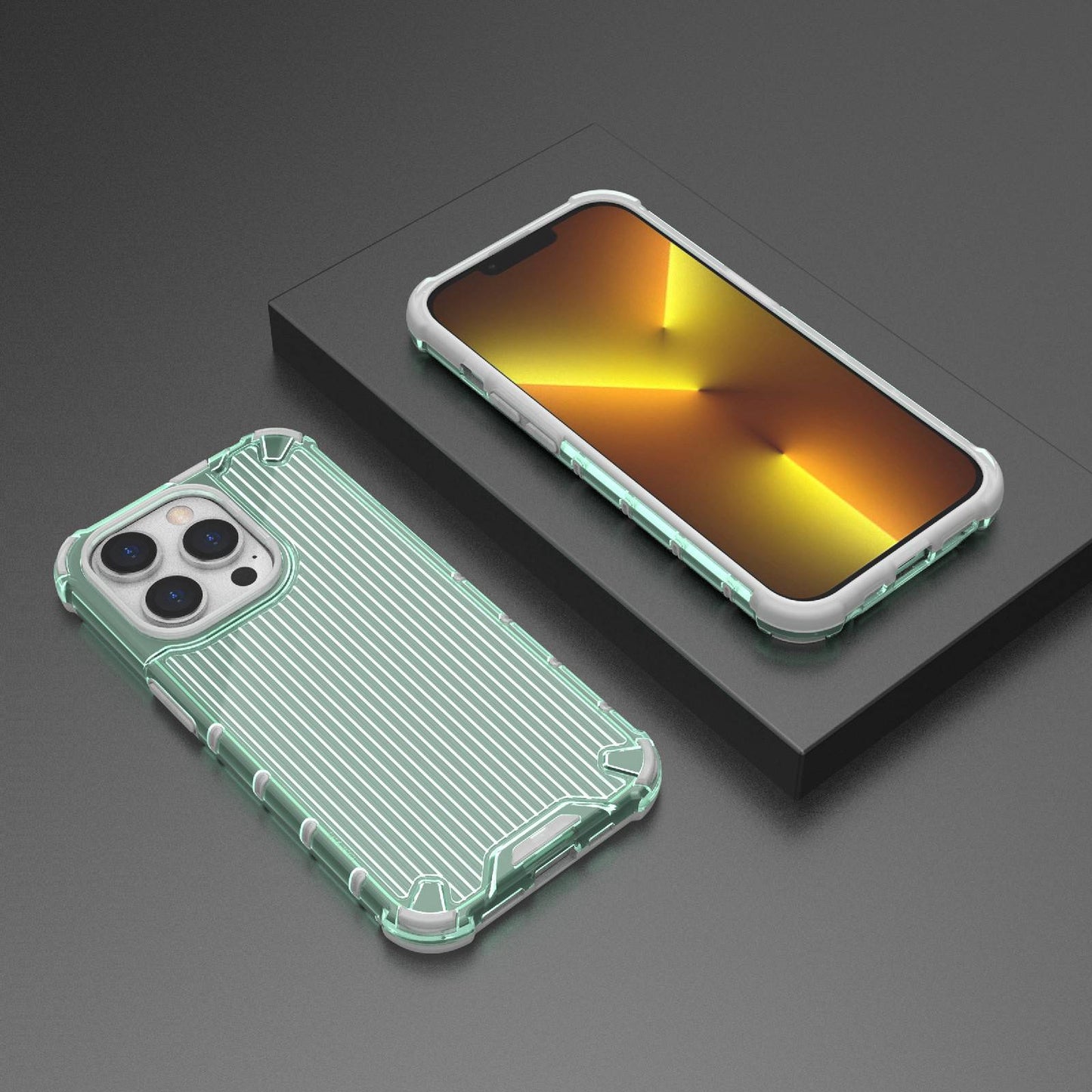 For iPhone 13 Pro 6.1 inch Anti-Fall Phone Case PC+TPU Hybrid Shockproof Phone Protector