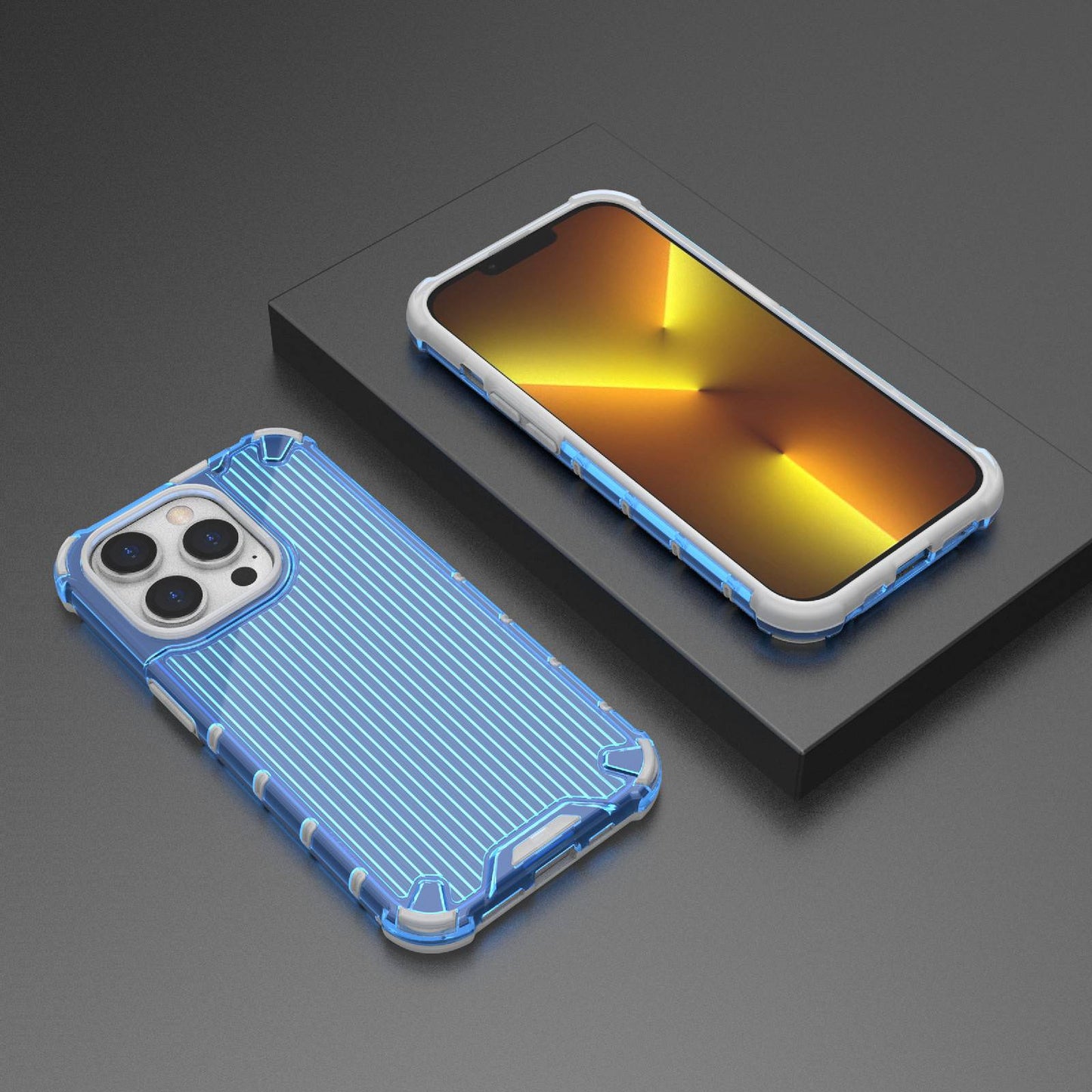 For iPhone 13 Pro 6.1 inch Anti-Fall Phone Case PC+TPU Hybrid Shockproof Phone Protector