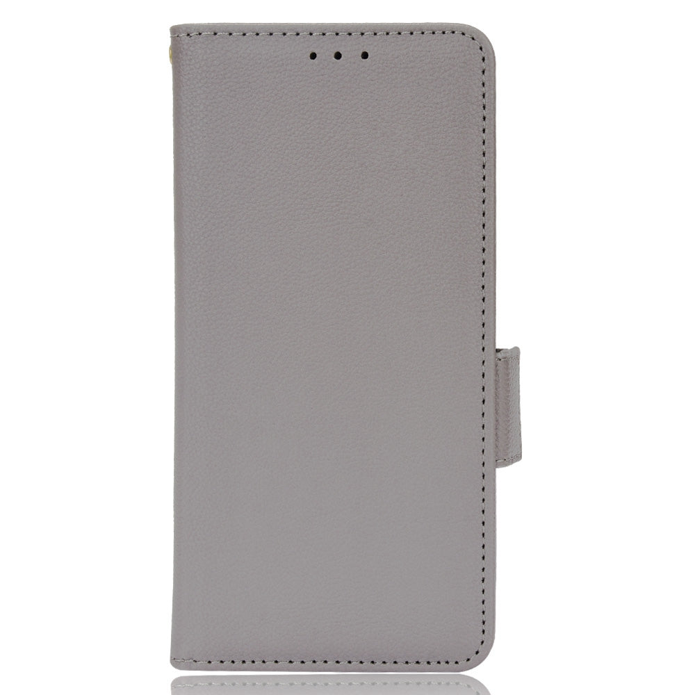 Litchi Texture Phone Cover for Alcatel 1B (2022) / TCL 303, PU Leather Folio Flip Case with Wallet Stand