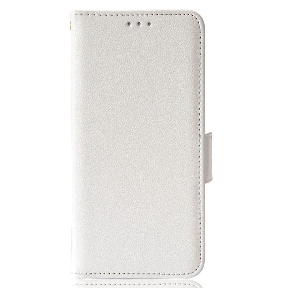 Litchi Texture Phone Cover for Alcatel 1B (2022) / TCL 303, PU Leather Folio Flip Case with Wallet Stand
