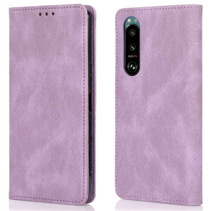 For Sony Xperia 5 III 5G Shockproof Case PU Leather Wallet Phone Shell Magnetic Closure Stand Cover