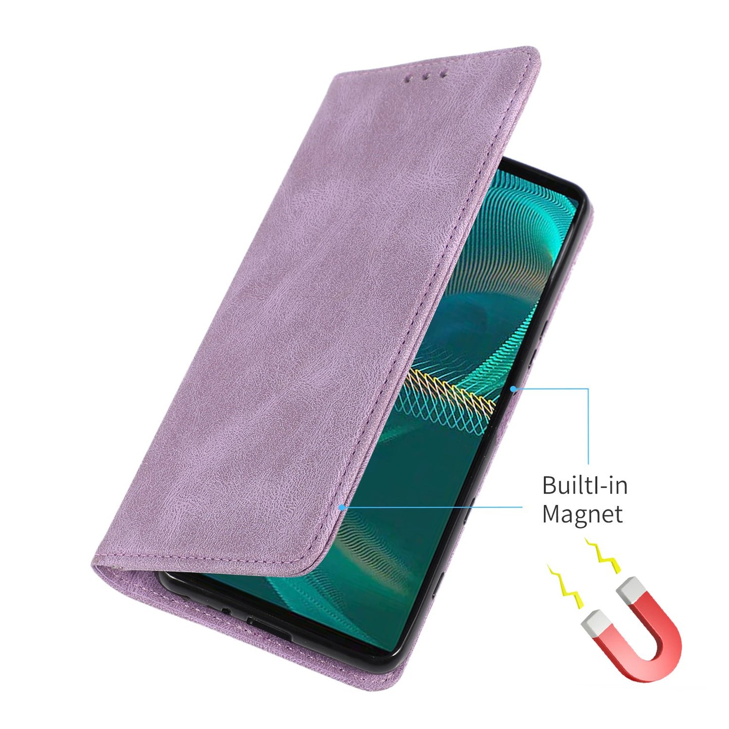 For Sony Xperia 5 III 5G Shockproof Case PU Leather Wallet Phone Shell Magnetic Closure Stand Cover
