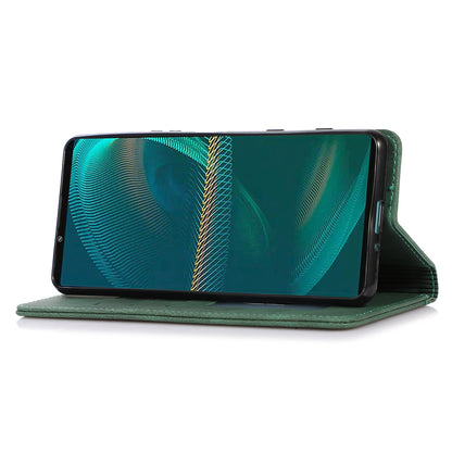 For Sony Xperia 5 III 5G Shockproof Case PU Leather Wallet Phone Shell Magnetic Closure Stand Cover