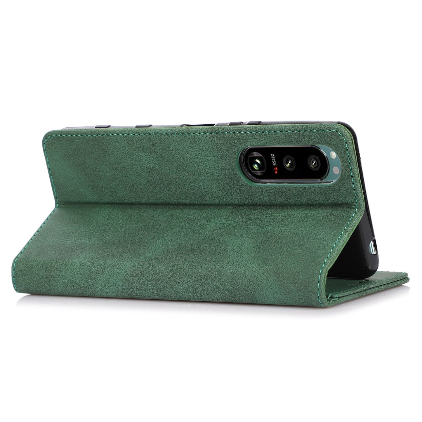 For Sony Xperia 5 III 5G Shockproof Case PU Leather Wallet Phone Shell Magnetic Closure Stand Cover