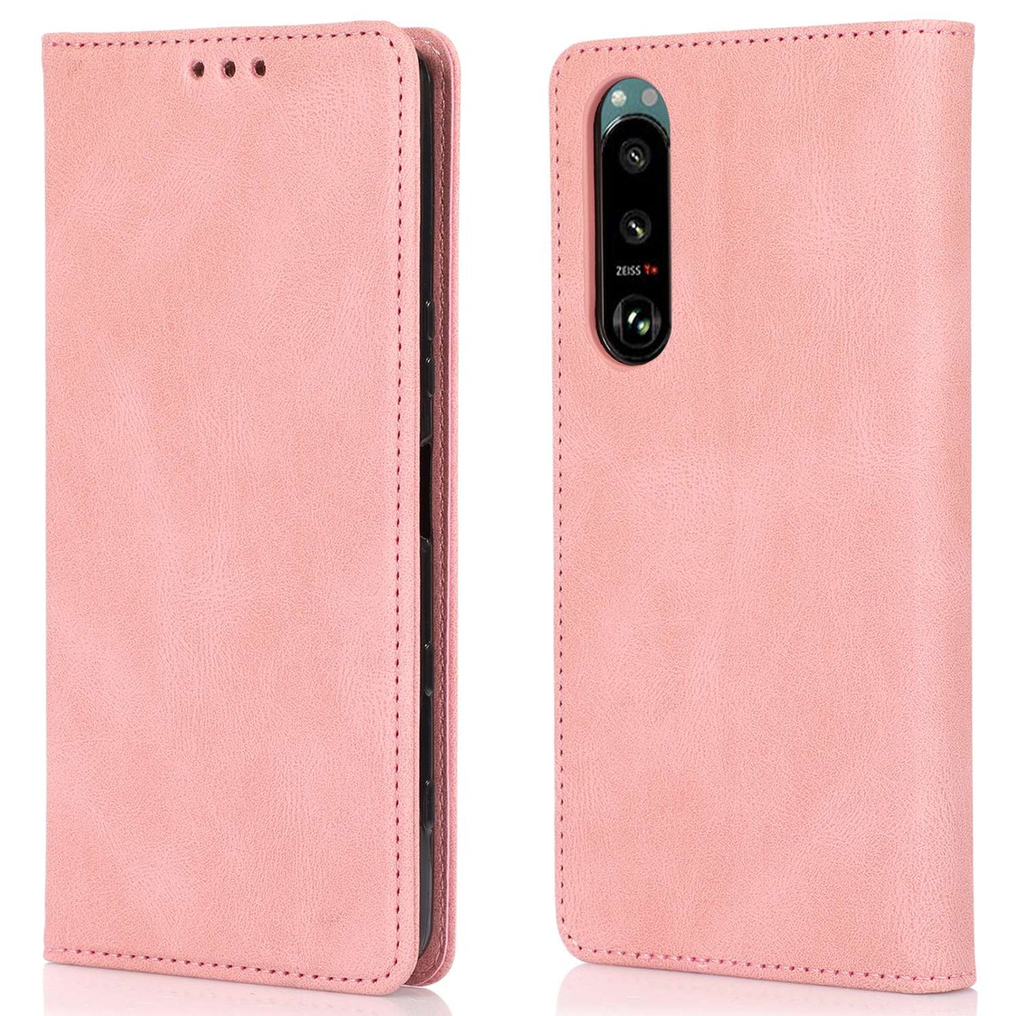 For Sony Xperia 5 III 5G Shockproof Case PU Leather Wallet Phone Shell Magnetic Closure Stand Cover