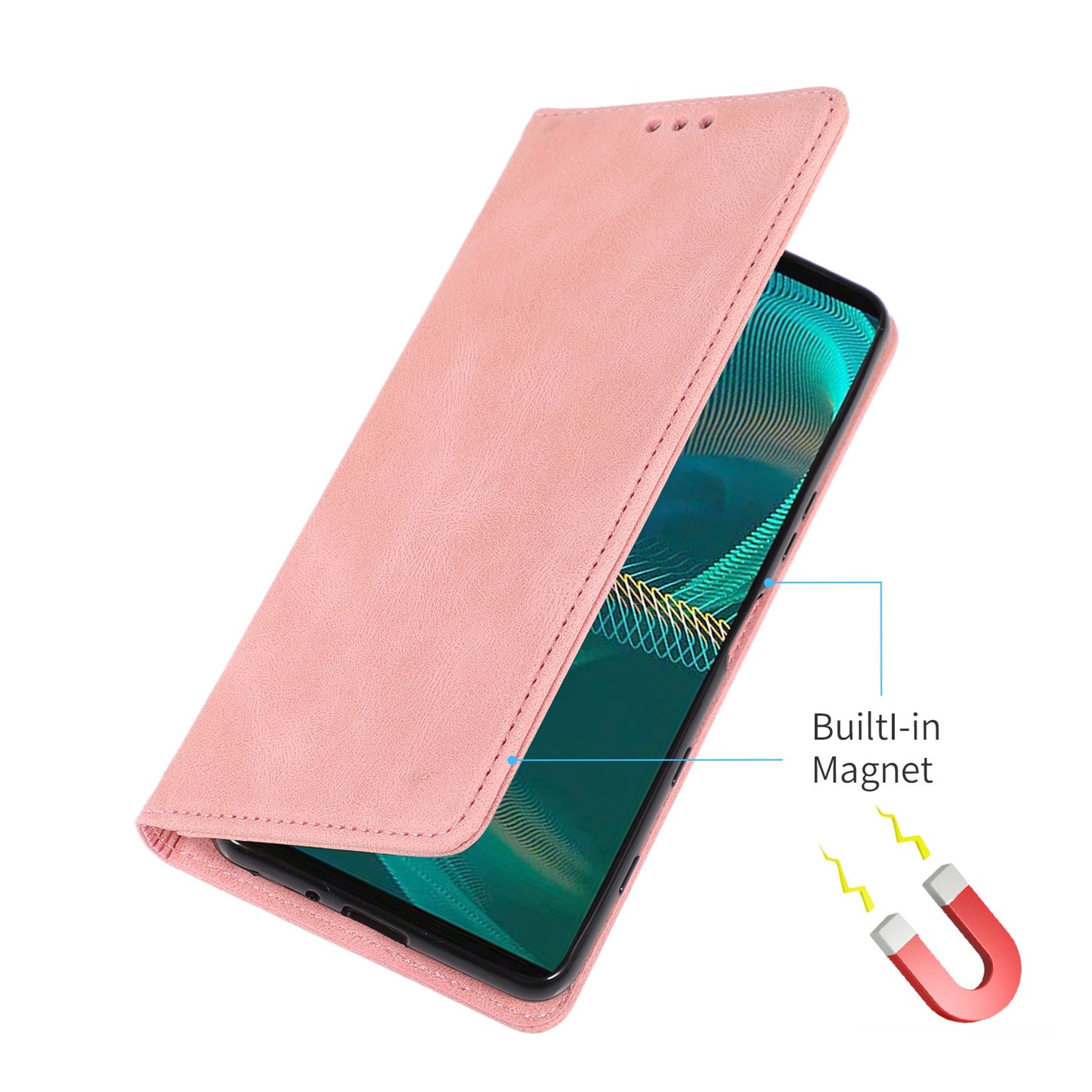 For Sony Xperia 5 III 5G Shockproof Case PU Leather Wallet Phone Shell Magnetic Closure Stand Cover