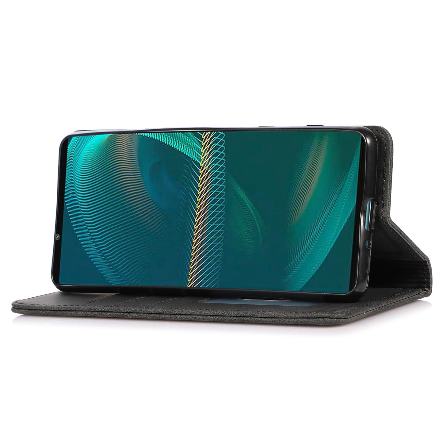 For Sony Xperia 5 III 5G Shockproof Case PU Leather Wallet Phone Shell Magnetic Closure Stand Cover