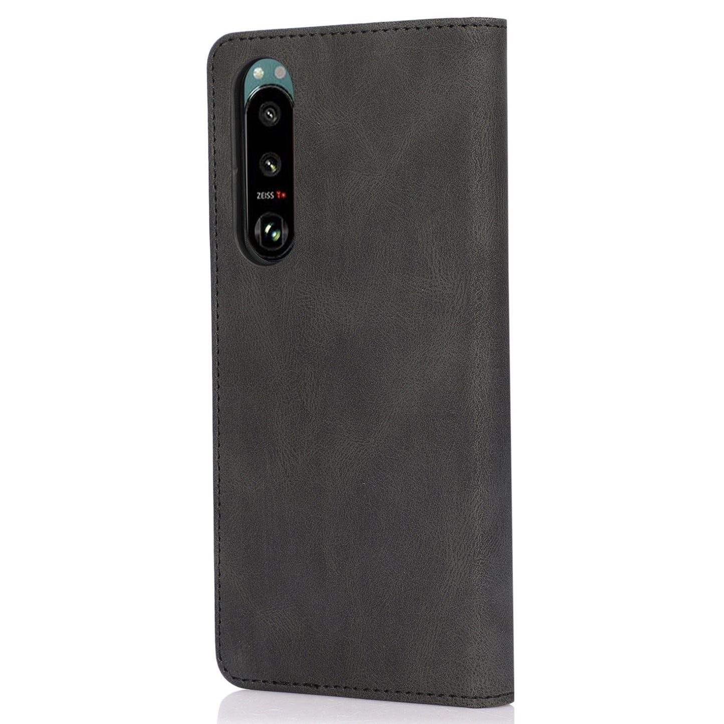 For Sony Xperia 5 III 5G Shockproof Case PU Leather Wallet Phone Shell Magnetic Closure Stand Cover