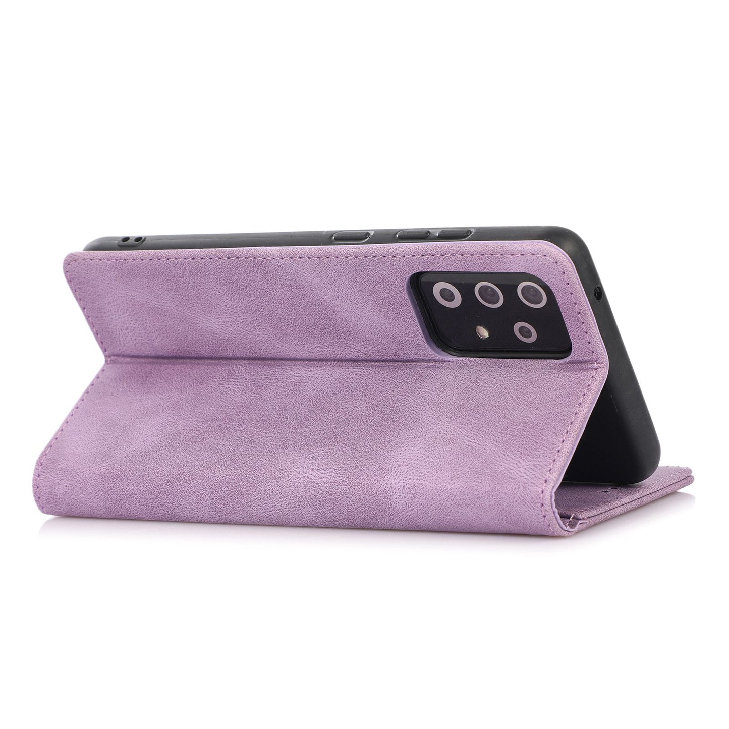 For Samsung Galaxy A52 4G  /  5G / A52s 5G Magnetic Adsorption Phone Case PU Leather Protective Cover with Stand / Wallet