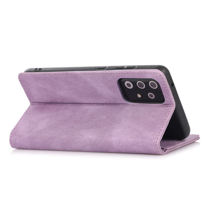 For Samsung Galaxy A52 4G  /  5G / A52s 5G Magnetic Adsorption Phone Case PU Leather Protective Cover with Stand / Wallet