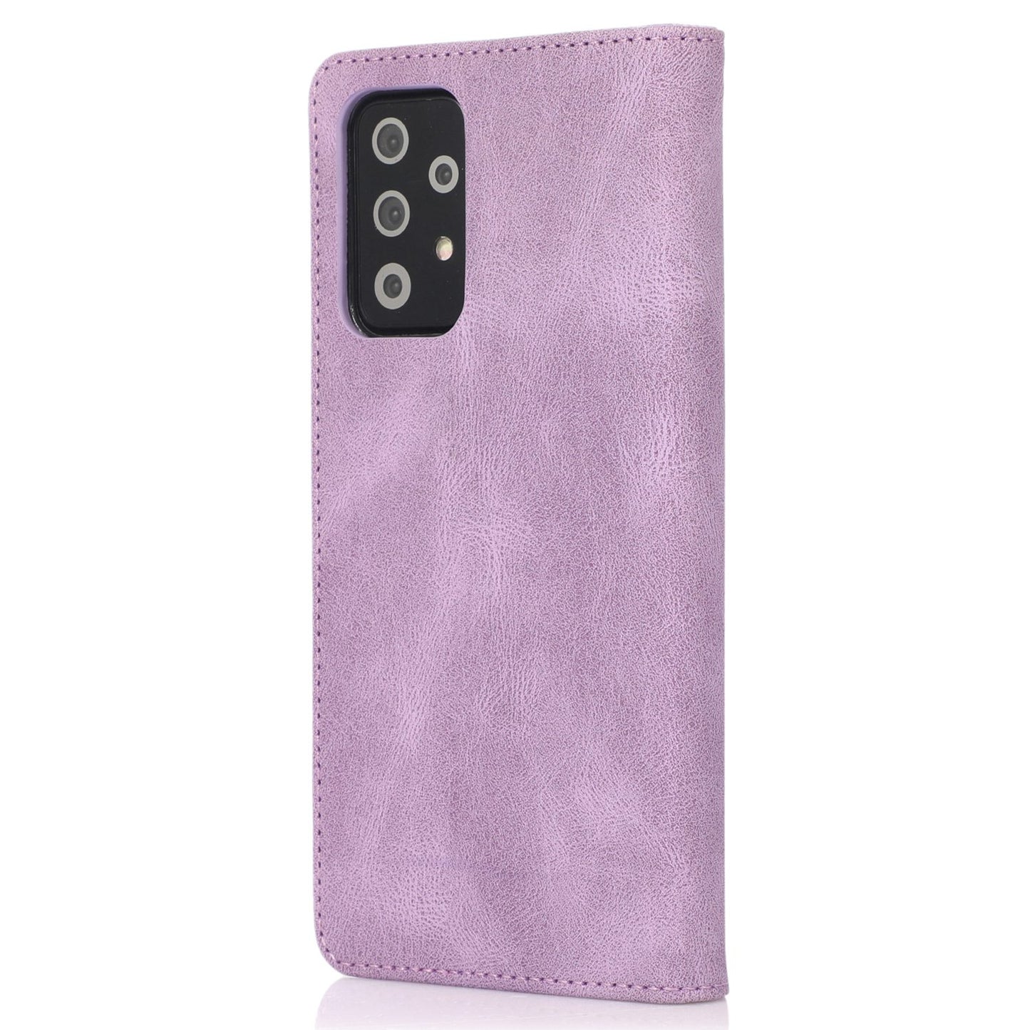 For Samsung Galaxy A52 4G  /  5G / A52s 5G Magnetic Adsorption Phone Case PU Leather Protective Cover with Stand / Wallet