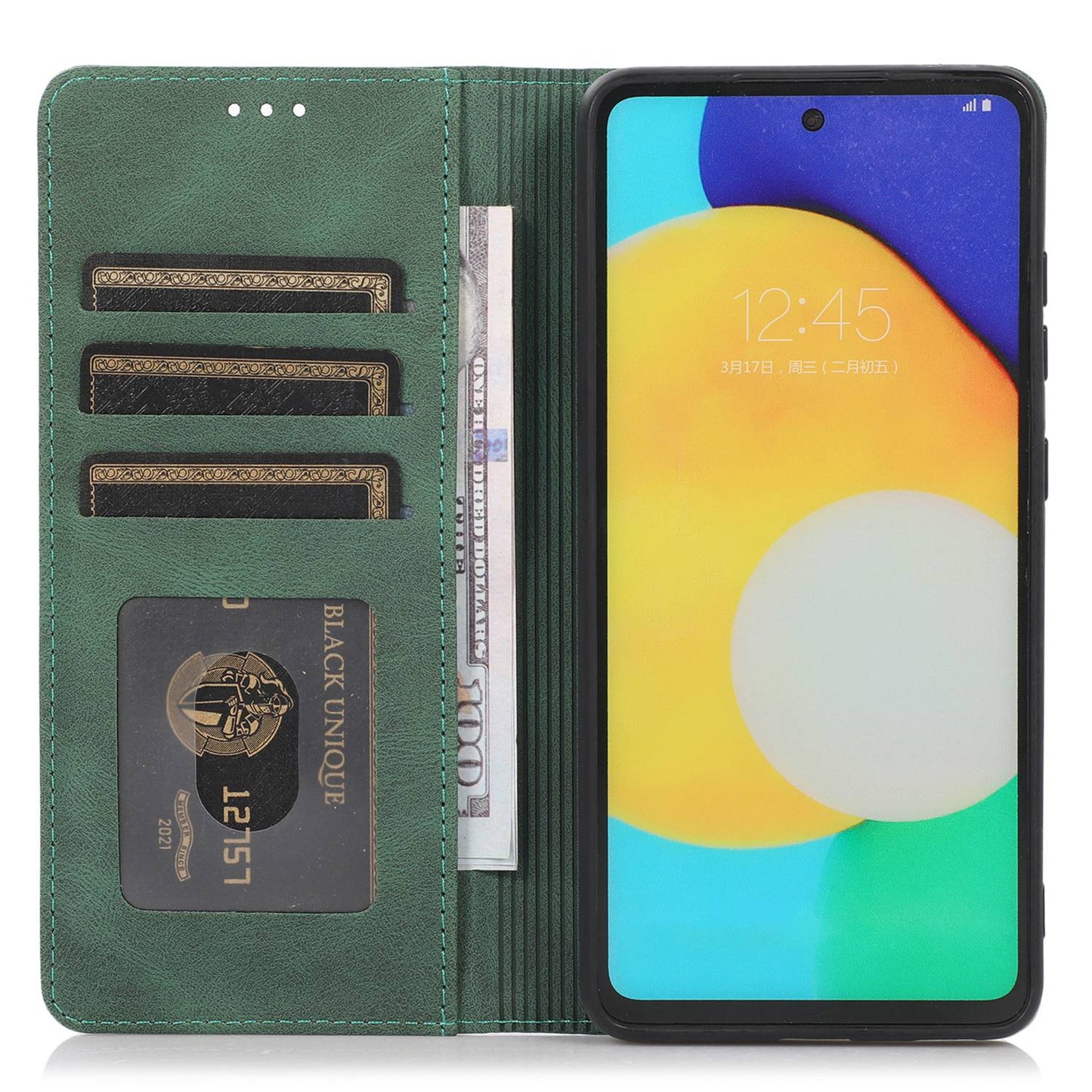 For Samsung Galaxy A52 4G  /  5G / A52s 5G Magnetic Adsorption Phone Case PU Leather Protective Cover with Stand / Wallet