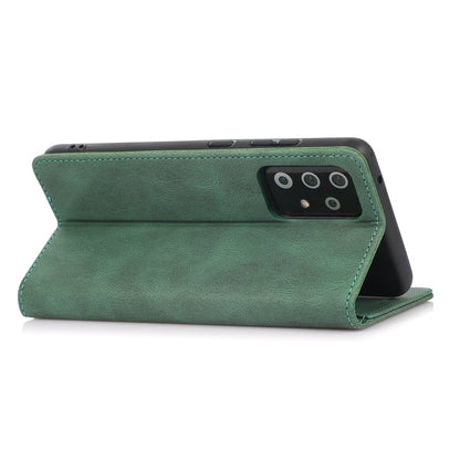 For Samsung Galaxy A52 4G  /  5G / A52s 5G Magnetic Adsorption Phone Case PU Leather Protective Cover with Stand / Wallet