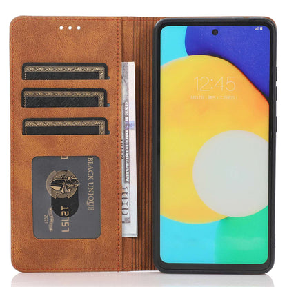 For Samsung Galaxy A52 4G  /  5G / A52s 5G Magnetic Adsorption Phone Case PU Leather Protective Cover with Stand / Wallet