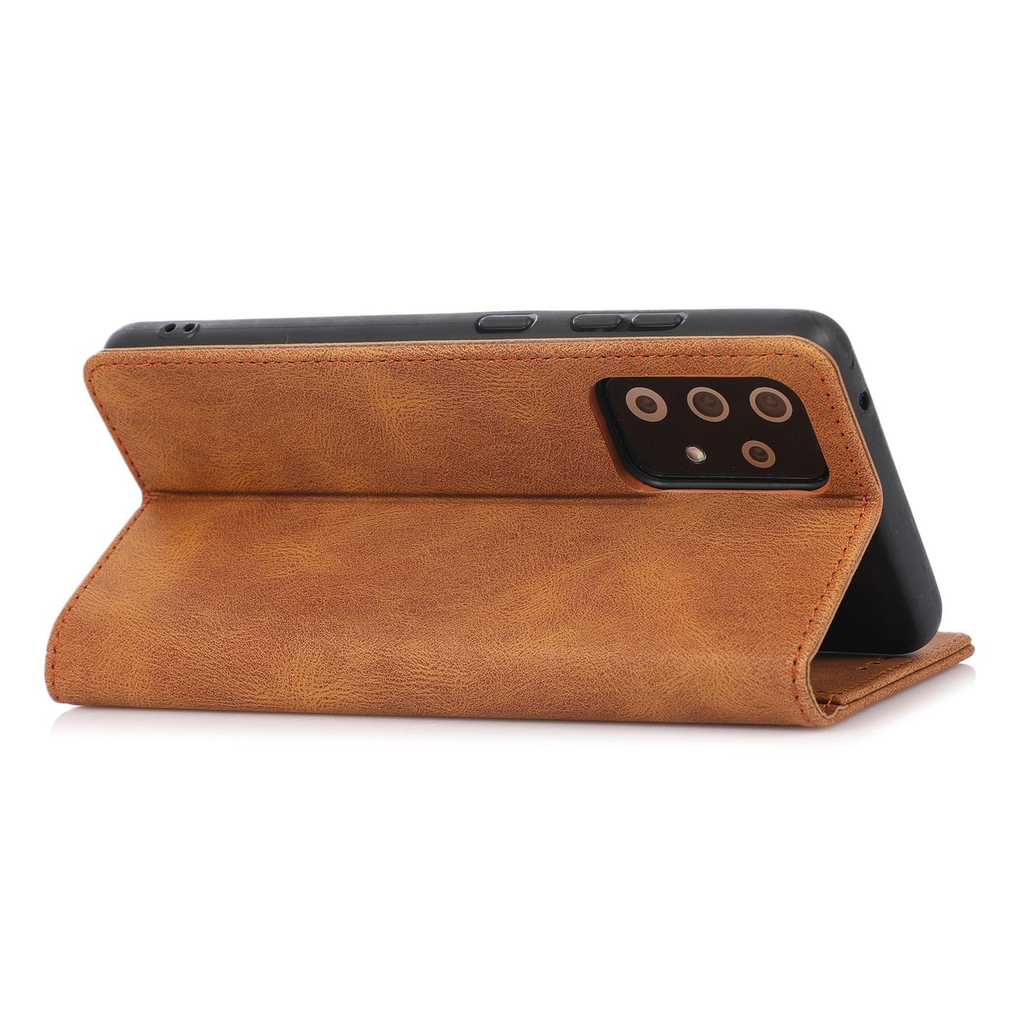 For Samsung Galaxy A52 4G  /  5G / A52s 5G Magnetic Adsorption Phone Case PU Leather Protective Cover with Stand / Wallet