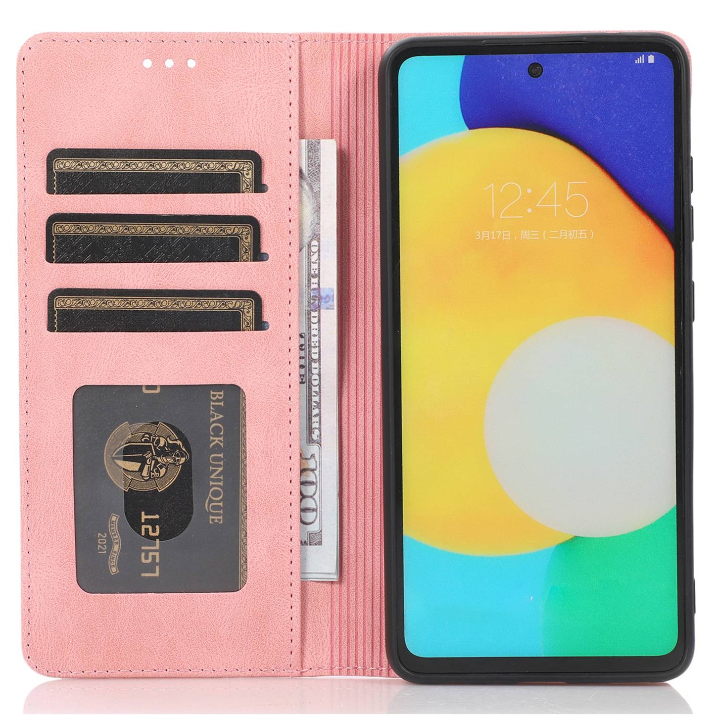 For Samsung Galaxy A52 4G  /  5G / A52s 5G Magnetic Adsorption Phone Case PU Leather Protective Cover with Stand / Wallet