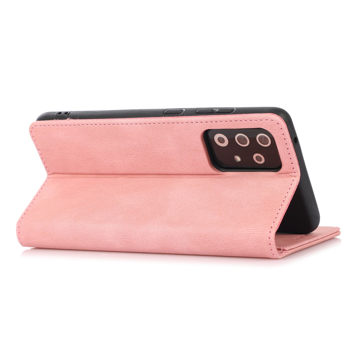 For Samsung Galaxy A52 4G  /  5G / A52s 5G Magnetic Adsorption Phone Case PU Leather Protective Cover with Stand / Wallet