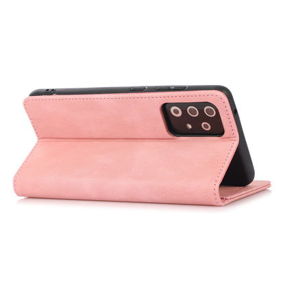 For Samsung Galaxy A52 4G  /  5G / A52s 5G Magnetic Adsorption Phone Case PU Leather Protective Cover with Stand / Wallet
