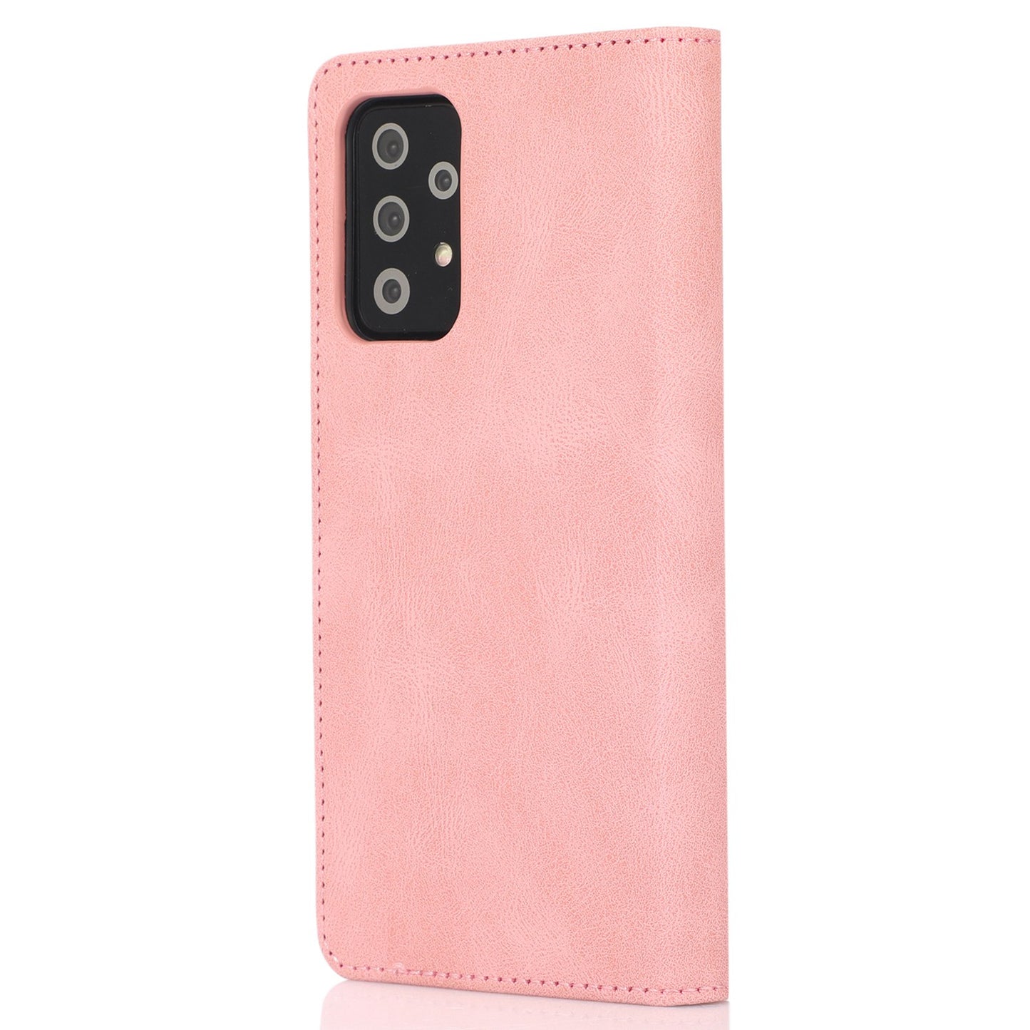 For Samsung Galaxy A52 4G  /  5G / A52s 5G Magnetic Adsorption Phone Case PU Leather Protective Cover with Stand / Wallet