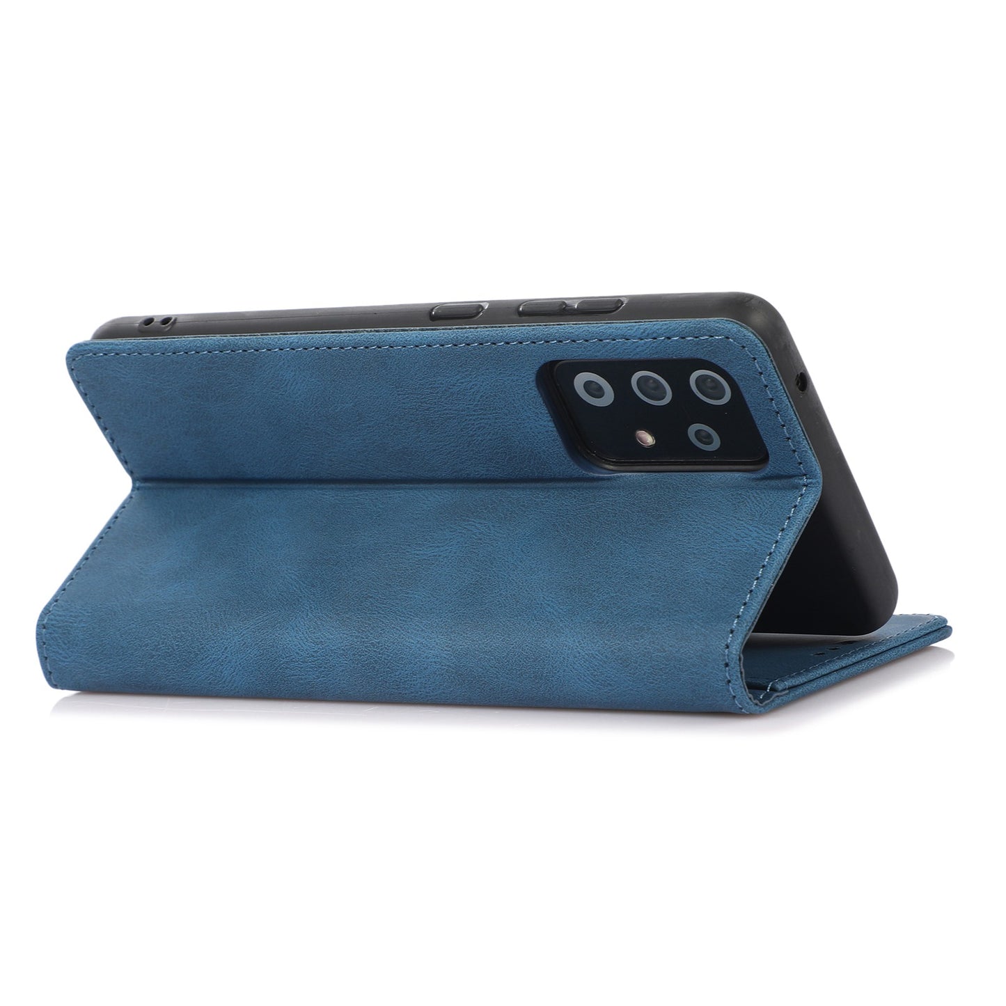 For Samsung Galaxy A52 4G  /  5G / A52s 5G Magnetic Adsorption Phone Case PU Leather Protective Cover with Stand / Wallet