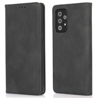 For Samsung Galaxy A52 4G  /  5G / A52s 5G Magnetic Adsorption Phone Case PU Leather Protective Cover with Stand / Wallet