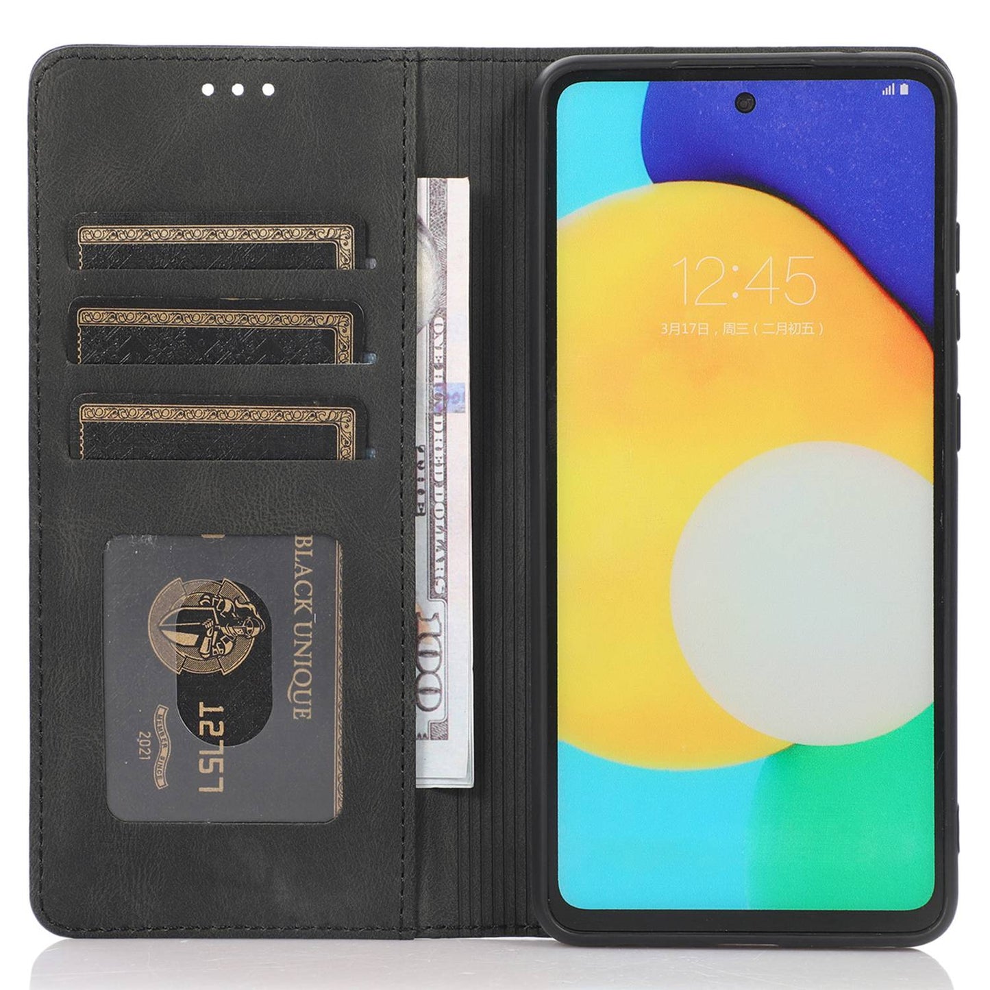 For Samsung Galaxy A52 4G  /  5G / A52s 5G Magnetic Adsorption Phone Case PU Leather Protective Cover with Stand / Wallet