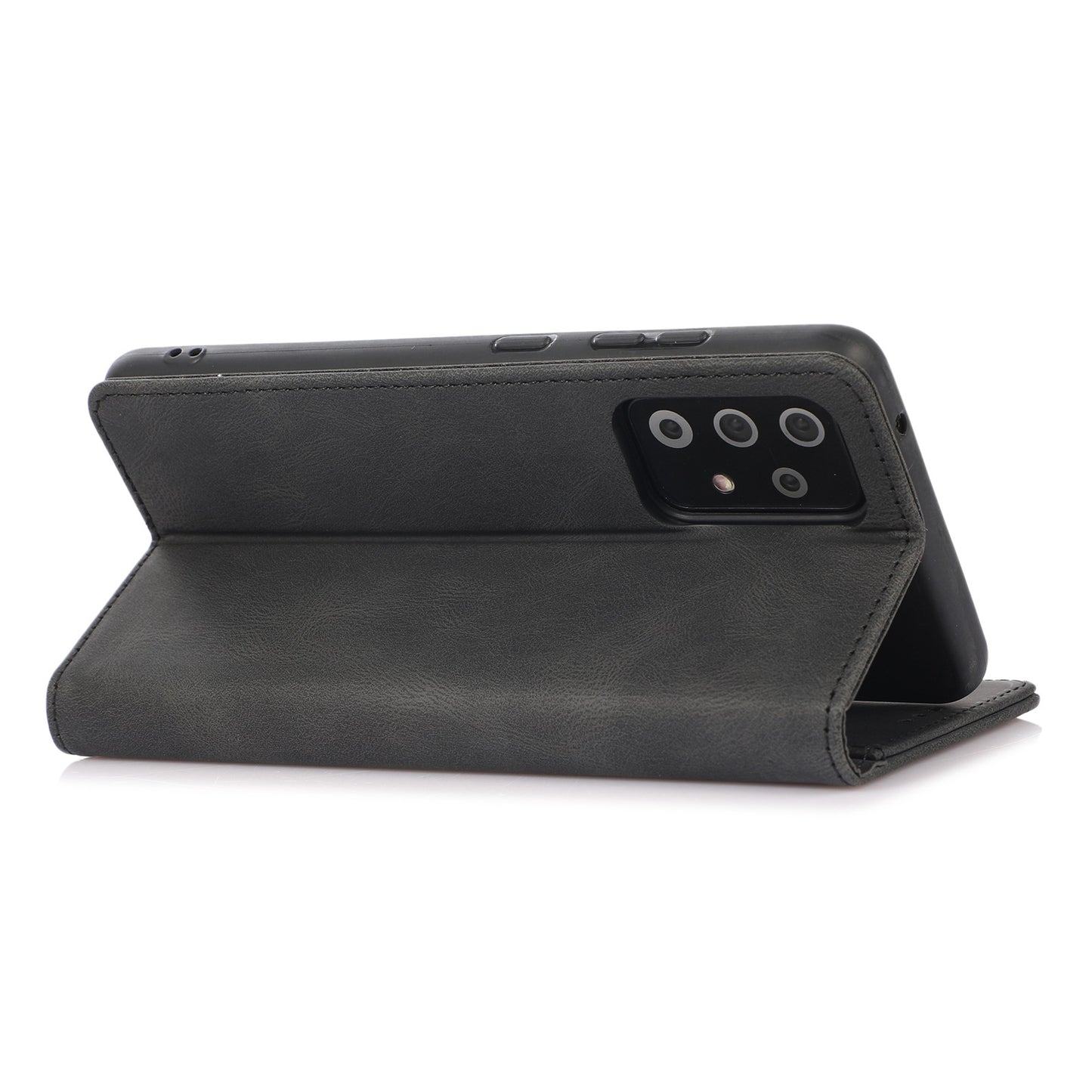 For Samsung Galaxy A52 4G  /  5G / A52s 5G Magnetic Adsorption Phone Case PU Leather Protective Cover with Stand / Wallet