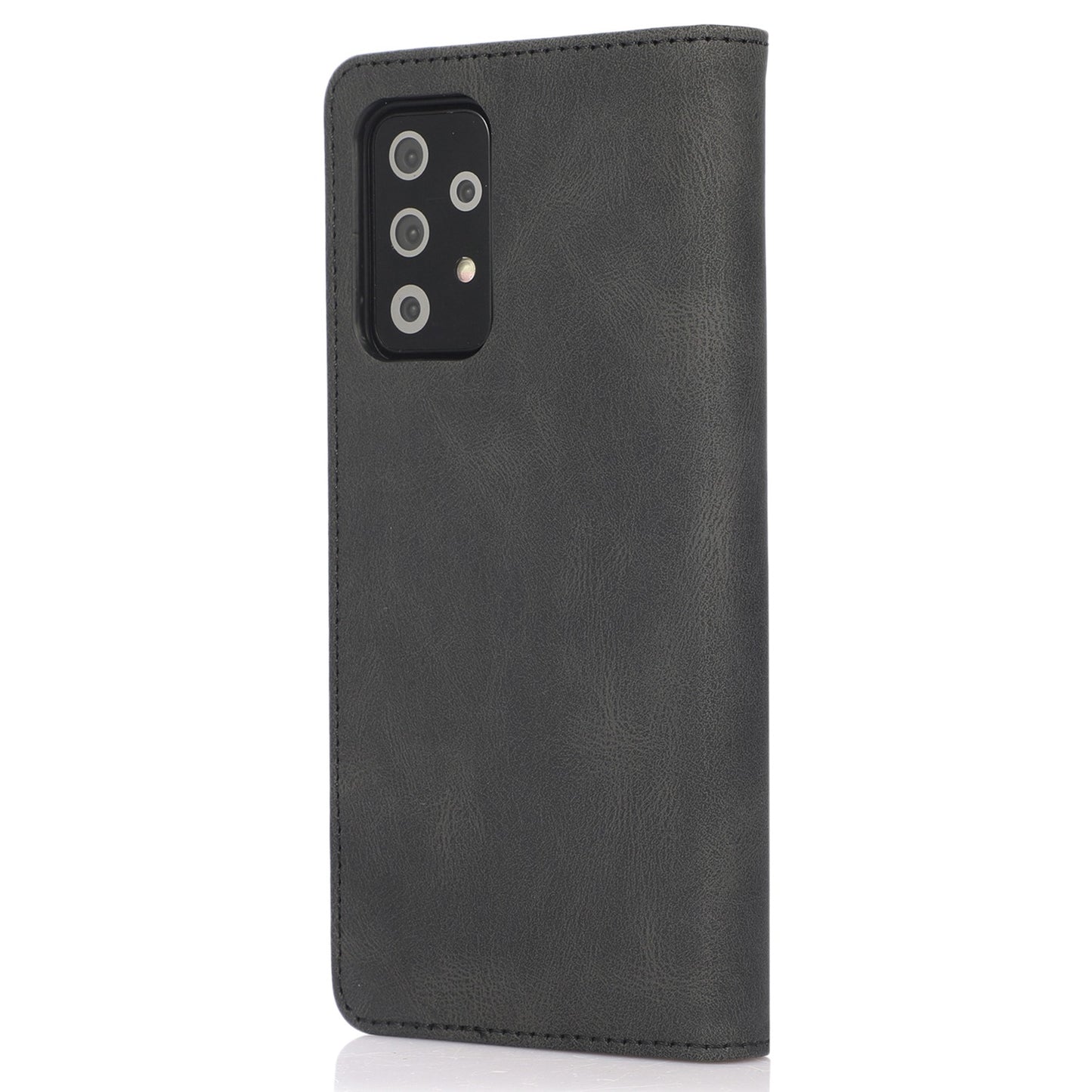 For Samsung Galaxy A52 4G  /  5G / A52s 5G Magnetic Adsorption Phone Case PU Leather Protective Cover with Stand / Wallet