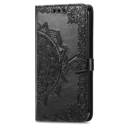For Nokia XR20 5G Embossed Mandala Pattern PU Leather Wallet Case Stand Magnetic Closure Full Shockproof Folio Flip Cover with Strap