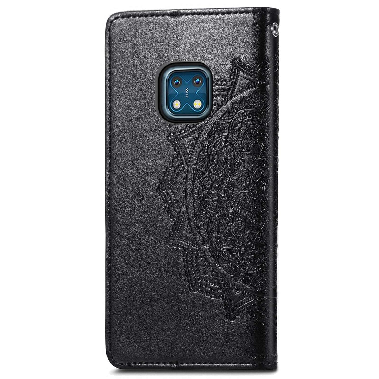 For Nokia XR20 5G Embossed Mandala Pattern PU Leather Wallet Case Stand Magnetic Closure Full Shockproof Folio Flip Cover with Strap