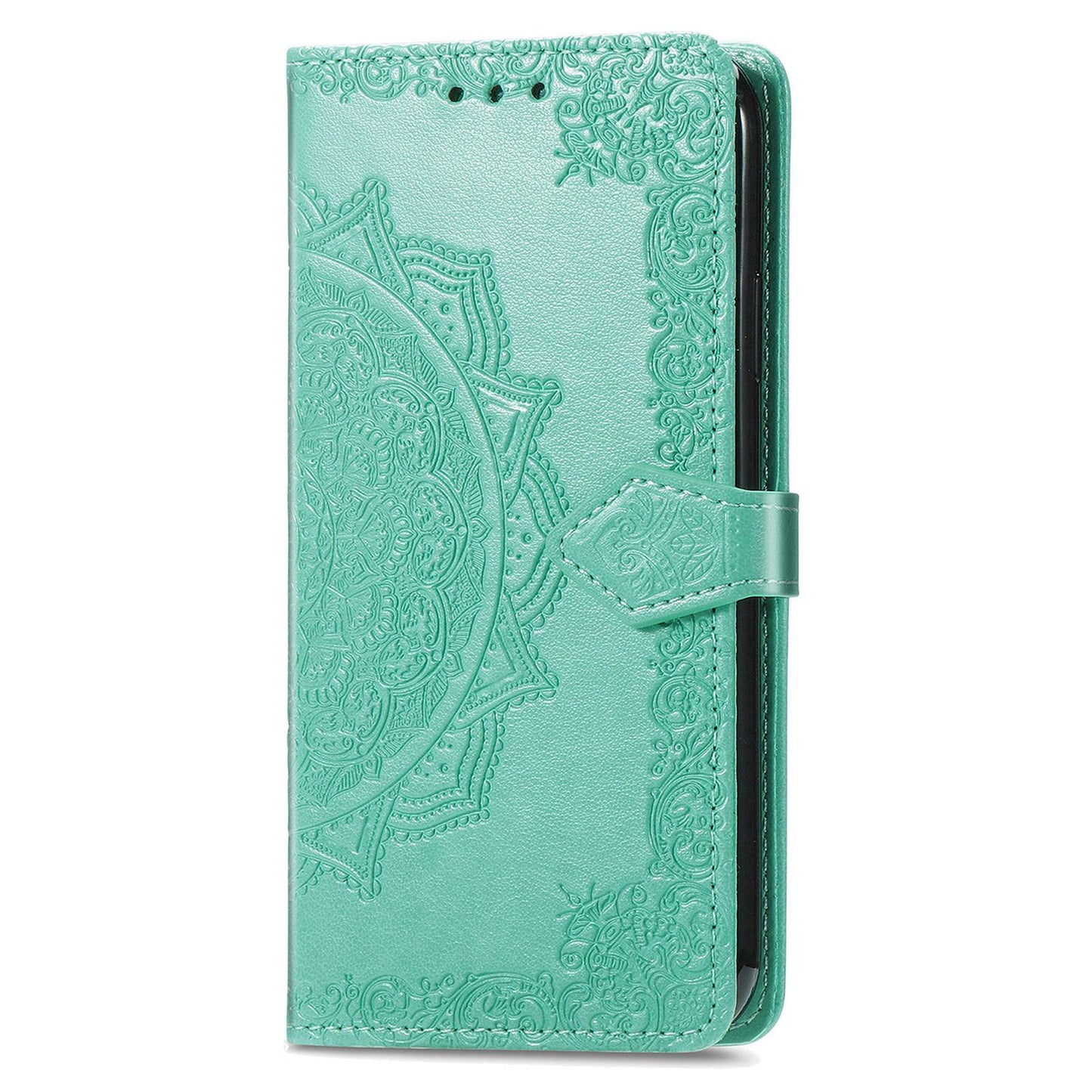 For Nokia XR20 5G Embossed Mandala Pattern PU Leather Wallet Case Stand Magnetic Closure Full Shockproof Folio Flip Cover with Strap
