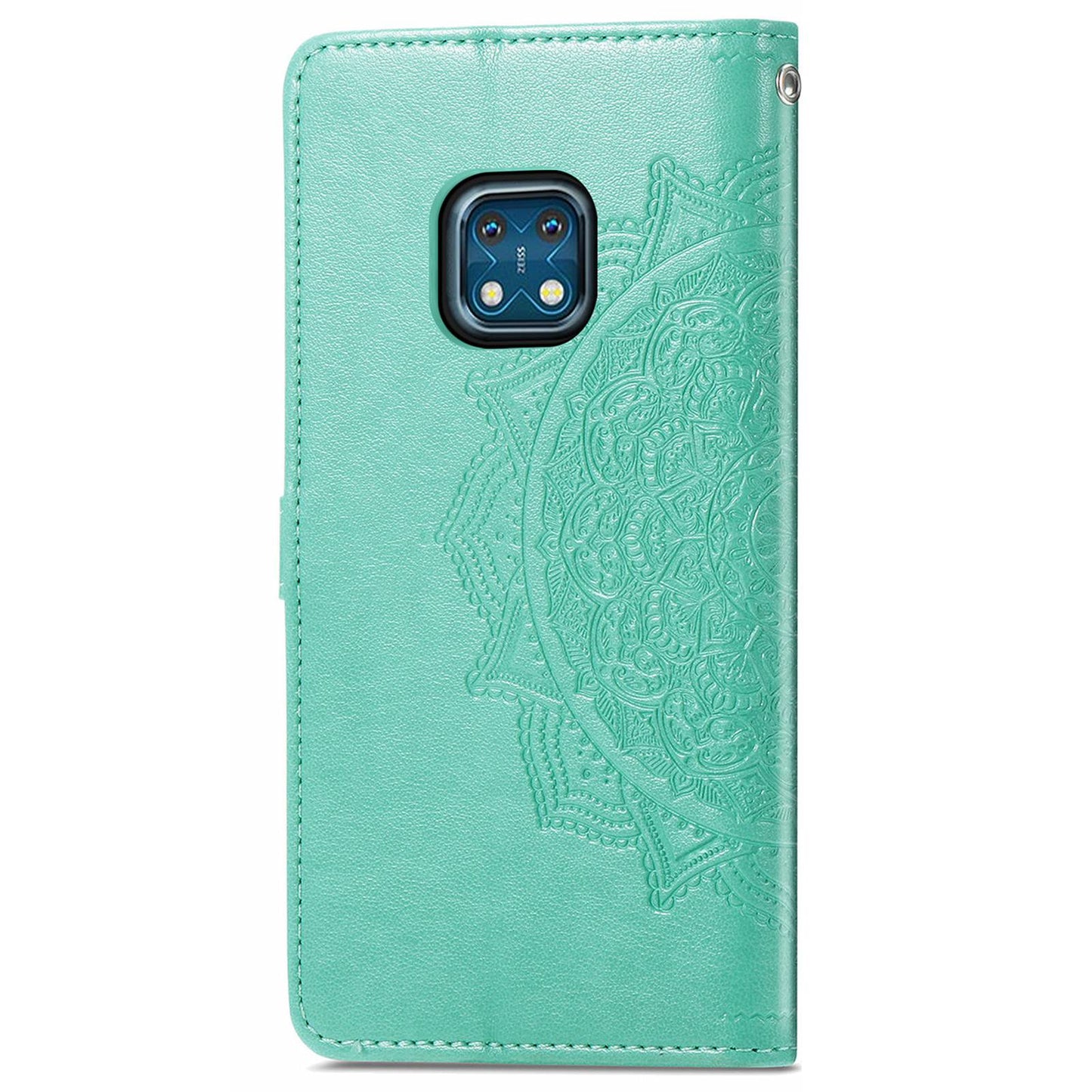For Nokia XR20 5G Embossed Mandala Pattern PU Leather Wallet Case Stand Magnetic Closure Full Shockproof Folio Flip Cover with Strap