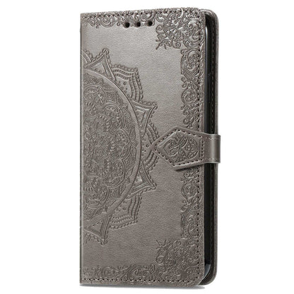 For Nokia XR20 5G Embossed Mandala Pattern PU Leather Wallet Case Stand Magnetic Closure Full Shockproof Folio Flip Cover with Strap