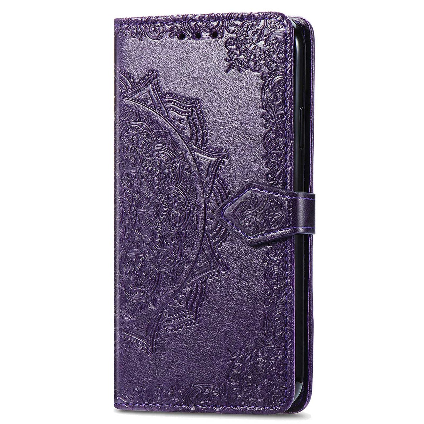 For Nokia XR20 5G Embossed Mandala Pattern PU Leather Wallet Case Stand Magnetic Closure Full Shockproof Folio Flip Cover with Strap