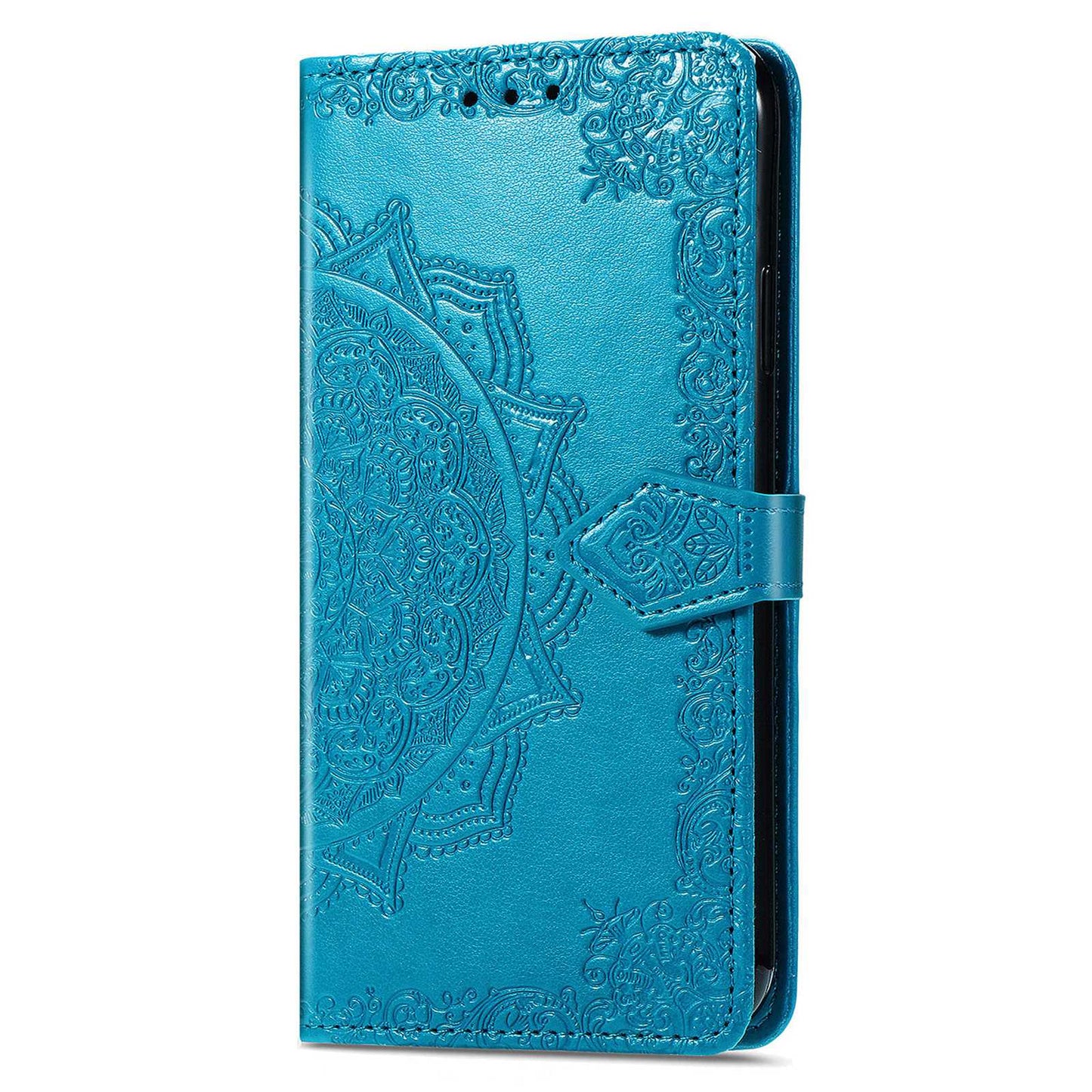 For Nokia XR20 5G Embossed Mandala Pattern PU Leather Wallet Case Stand Magnetic Closure Full Shockproof Folio Flip Cover with Strap
