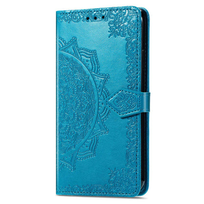 For Nokia XR20 5G Embossed Mandala Pattern PU Leather Wallet Case Stand Magnetic Closure Full Shockproof Folio Flip Cover with Strap
