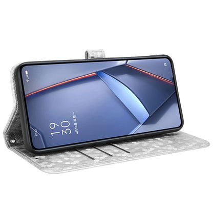 For Infinix Hot 12 4G Mobile Phone Wallet Case Dot Pattern Imprinted PU Leather Stand Phone Cover