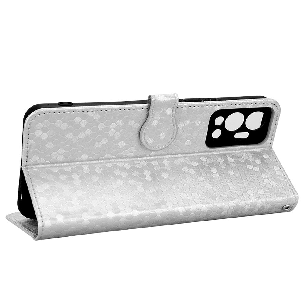 For Infinix Hot 12 4G Mobile Phone Wallet Case Dot Pattern Imprinted PU Leather Stand Phone Cover