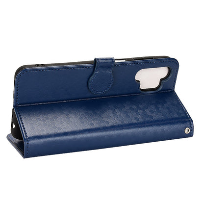 For Samsung Galaxy A13 4G Dot Pattern Imprinted Phone Cover Anti-scratch PU Leather Stand Wallet Phone Case
