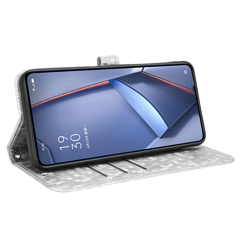 For Samsung Galaxy A13 4G Dot Pattern Imprinted Phone Cover Anti-scratch PU Leather Stand Wallet Phone Case