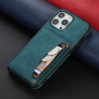 For iPhone 13 Pro 6.1 inch Tri-fold Wallet Kickstand Phone Cover Multi Card Slots PU Leather + TPU Protective Case