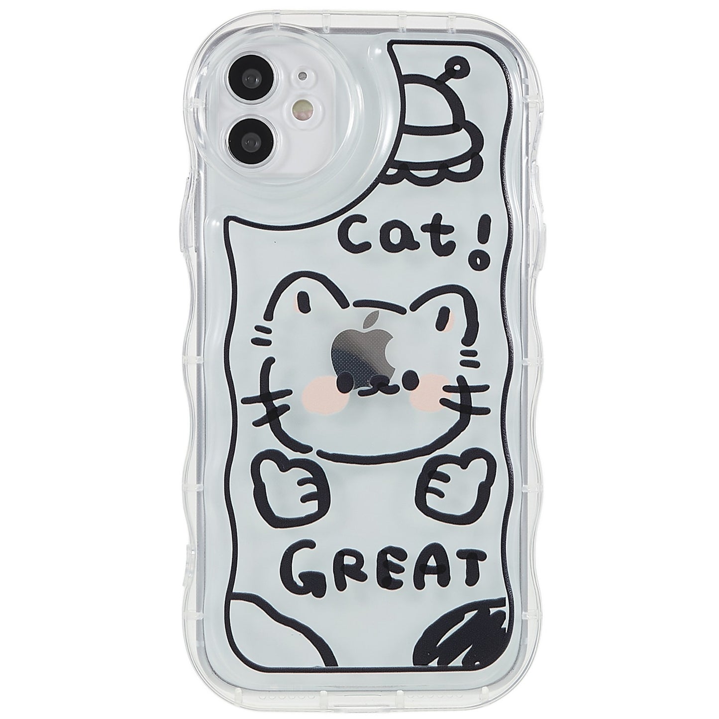 Back Cover for iPhone 11 6.1 inch, Pattern Printed Precise Cutout Soft TPU Wave-shaped Edge Anti-fall Case