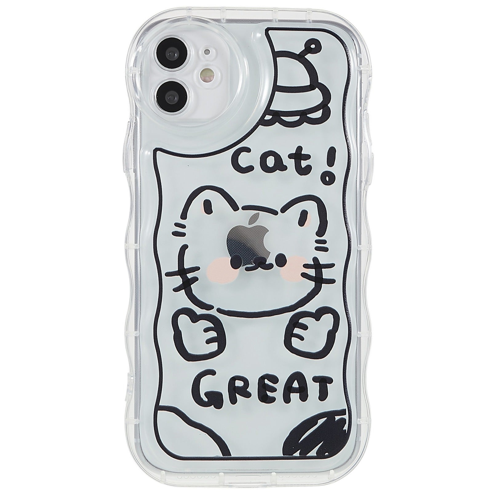 Back Cover for iPhone 11 6.1 inch, Pattern Printed Precise Cutout Soft TPU Wave-shaped Edge Anti-fall Case