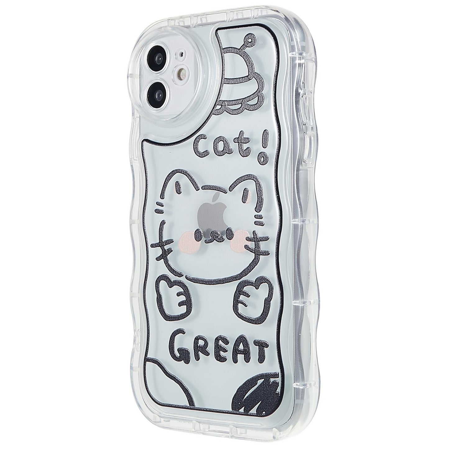 Back Cover for iPhone 11 6.1 inch, Pattern Printed Precise Cutout Soft TPU Wave-shaped Edge Anti-fall Case